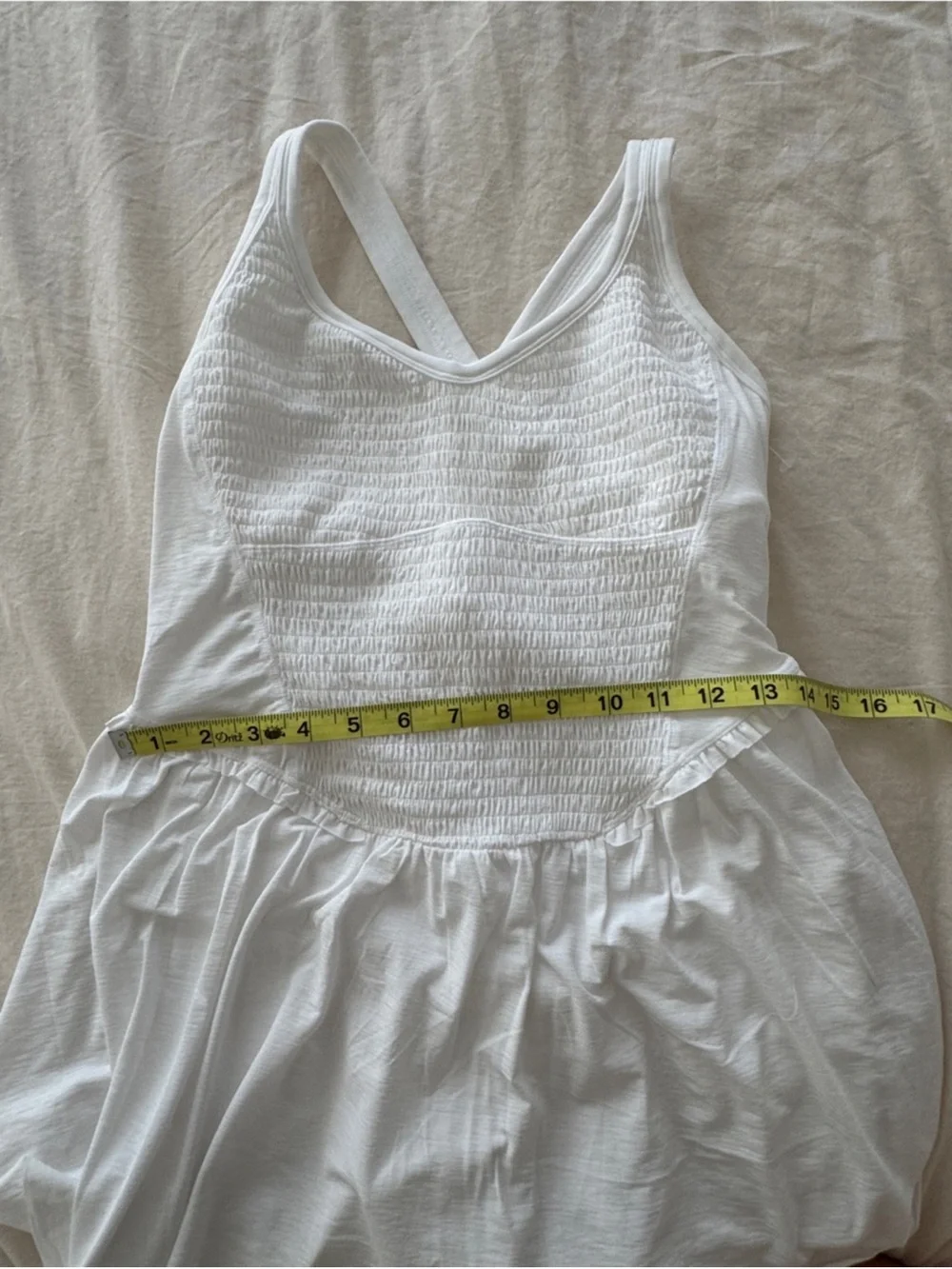 FP Movement by Free People White Crossback Tank dress with built in shorts - Picture 13 of 16